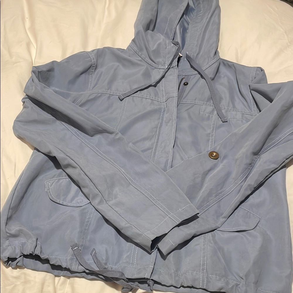 Light Blue Hooded Jacket